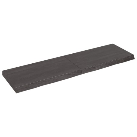vidaXL Piano Tavolo Marrone 140x40x(2-6) cm Rovere Massello Trattato