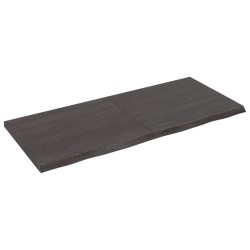 vidaXL Piano Tavolo Grigio Scuro 140x60x4cm Rovere Massello Trattato