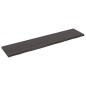 vidaXL Piano Tavolo Grigio Scuro 180x40x4cm Rovere Massello Trattato