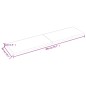 vidaXL Piano Tavolo Grigio Scuro 200x50x4cm Rovere Massello Trattato