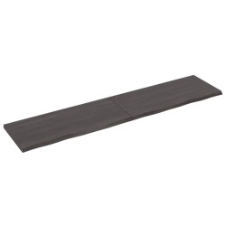 vidaXL Piano Tavolo Marrone 220x50x(2-4) cm Rovere Massello Trattato