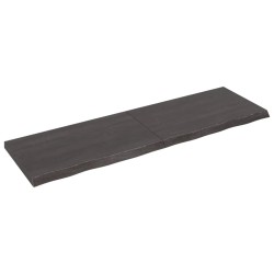 vidaXL Piano Tavolo Marrone 200x60x(2-6) cm Rovere Massello Trattato