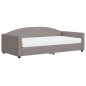 vidaXL Divano Letto con Materasso Tortora 100x200 cm in Tessuto