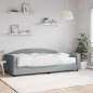 vidaXL Divano Letto con Materasso Grigio Chiaro 100x200 cm in Tessuto vidaXL Divano Letto con Materasso Grigio Chiaro 100x200 cm in Tessuto