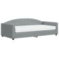 vidaXL Divano Letto con Materasso Grigio Chiaro 100x200 cm in Tessuto vidaXL Divano Letto con Materasso Grigio Chiaro 100x200 cm in Tessuto