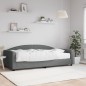 vidaXL Divano Letto con Materasso Grigio Scuro 100x200 cm in Tessuto vidaXL Divano Letto con Materasso Grigio Scuro 100x200 cm in Tessuto