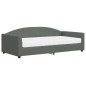 vidaXL Divano Letto con Materasso Grigio Scuro 100x200 cm in Tessuto vidaXL Divano Letto con Materasso Grigio Scuro 100x200 cm in Tessuto