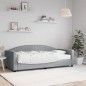 vidaXL Divano Letto con Materasso Grigio Chiaro 90x190 cm in Tessuto vidaXL Divano Letto con Materasso Grigio Chiaro 90x190 cm in Tessuto