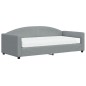 vidaXL Divano Letto con Materasso Grigio Chiaro 90x190 cm in Tessuto vidaXL Divano Letto con Materasso Grigio Chiaro 90x190 cm in Tessuto