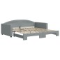 vidaXL Divano Letto con Letto Estraibile Grigio Chiaro 100x200 Tessuto vidaXL Divano Letto con Letto Estraibile Grigio Chiaro 100x200 Tessuto