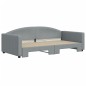 vidaXL Divano Letto con Letto Estraibile Grigio Chiaro 100x200 Tessuto vidaXL Divano Letto con Letto Estraibile Grigio Chiaro 100x200 Tessuto
