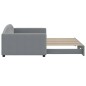 vidaXL Divano Letto con Letto Estraibile Grigio Chiaro 100x200 Tessuto vidaXL Divano Letto con Letto Estraibile Grigio Chiaro 100x200 Tessuto