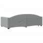 vidaXL Divano Letto con Letto Estraibile Grigio Chiaro 100x200 Tessuto vidaXL Divano Letto con Letto Estraibile Grigio Chiaro 100x200 Tessuto