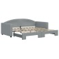 vidaXL Divano Letto con Letto Estraibile Grigio Chiaro 90x190 Tessuto vidaXL Divano Letto con Letto Estraibile Grigio Chiaro 90x190 Tessuto