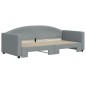 vidaXL Divano Letto con Letto Estraibile Grigio Chiaro 90x190 Tessuto vidaXL Divano Letto con Letto Estraibile Grigio Chiaro 90x190 Tessuto
