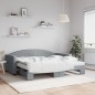 vidaXL Divano Letto Estraibile Materassi Grigio Chiaro 90x190 Tessuto vidaXL Divano Letto Estraibile Materassi Grigio Chiaro 90x190 Tessuto