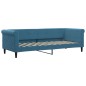 vidaXL Divano Letto con Materasso Blu 80x200 cm in Velluto