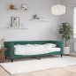 vidaXL Divano Letto con Materasso Verde Scuro 80x200 cm in Velluto vidaXL Divano Letto con Materasso Verde Scuro 80x200 cm in Velluto