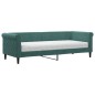 vidaXL Divano Letto con Materasso Verde Scuro 80x200 cm in Velluto vidaXL Divano Letto con Materasso Verde Scuro 80x200 cm in Velluto