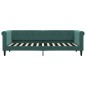 vidaXL Divano Letto con Materasso Verde Scuro 80x200 cm in Velluto vidaXL Divano Letto con Materasso Verde Scuro 80x200 cm in Velluto