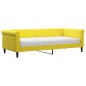 vidaXL Divano Letto con Materasso Giallo 90x200 cm in Velluto