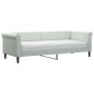 vidaXL Divano Letto con Materasso Grigio Chiaro 80x200 cm in Velluto vidaXL Divano Letto con Materasso Grigio Chiaro 80x200 cm in Velluto