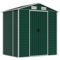 vidaXL Capanno da Giardino Verde 191x130x198 cm in Acciaio Zincato