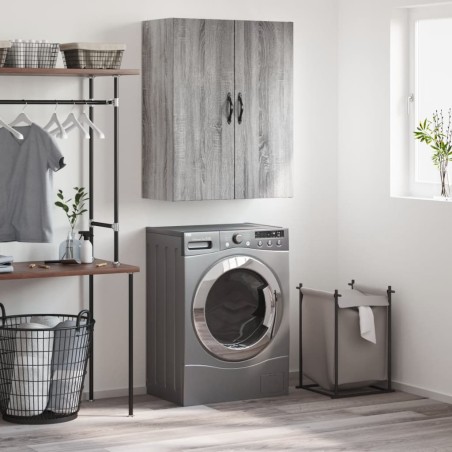 vidaXL Mobile a Parete Grigio Sonoma 69,5x34x90 cm Legno Multistrato