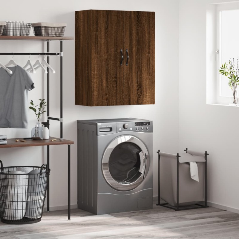 vidaXL Mobile a Parete Rovere Marrone 69,5x34x90 cm Legno Multistrato vidaXL Mobile a Parete Rovere Marrone 69,5x34x90 cm Legno Multistrato