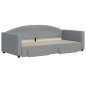 vidaXL Divano Letto Estraibile Cassetti Grigio Chiaro 90x190cm Tessuto