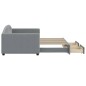 vidaXL Divano Letto Estraibile Cassetti Grigio Chiaro 90x190cm Tessuto