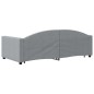 vidaXL Divano Letto Estraibile Cassetti Grigio Chiaro 90x190cm Tessuto