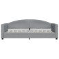 vidaXL Divano Letto Estraibile Cassetti Grigio Chiaro 90x190cm Tessuto