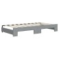 vidaXL Divano Letto Estraibile Cassetti Grigio Chiaro 90x190cm Tessuto