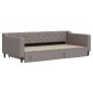 vidaXL Divano Letto Estraibile con Cassetti Tortora 100x200 cm Tessuto
