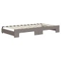 vidaXL Divano Letto Estraibile con Cassetti Tortora 100x200 cm Tessuto