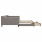 vidaXL Divano Letto Estraibile con Cassetti Tortora 100x200 cm Tessuto