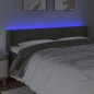 Testiera a LED Grigio Scuro 203x16x78/88 cm in Velluto Testiera a LED Grigio Scuro 203x16x78/88 cm in Velluto