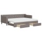 vidaXL Divano Letto Estraibile con Cassetti Tortora 80x200 cm Tessuto vidaXL Divano Letto Estraibile con Cassetti Tortora 80x200 cm Tessuto