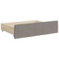 vidaXL Divano Letto Estraibile con Cassetti Tortora 80x200 cm Tessuto vidaXL Divano Letto Estraibile con Cassetti Tortora 80x200 cm Tessuto