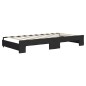 vidaXL Divano Letto Estraibile con Cassetti Nero 90x190 cm in Tessuto vidaXL Divano Letto Estraibile con Cassetti Nero 90x190 cm in Tessuto