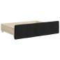 vidaXL Divano Letto Estraibile con Cassetti Nero 90x190 cm in Tessuto vidaXL Divano Letto Estraibile con Cassetti Nero 90x190 cm in Tessuto