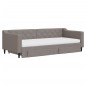 vidaXL Divano Letto Estraibile con Cassetti Tortora 90x200 cm Tessuto vidaXL Divano Letto Estraibile con Cassetti Tortora 90x200 cm Tessuto