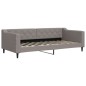 vidaXL Divano Letto Estraibile con Cassetti Tortora 90x200 cm Tessuto vidaXL Divano Letto Estraibile con Cassetti Tortora 90x200 cm Tessuto