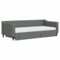 vidaXL Divano Letto Estraibile Cassetti Grigio Scuro 90x200cm Tessuto vidaXL Divano Letto Estraibile Cassetti Grigio Scuro 90x200cm Tessuto
