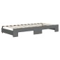 vidaXL Divano Letto Estraibile Cassetti Grigio Scuro 90x200cm Tessuto vidaXL Divano Letto Estraibile Cassetti Grigio Scuro 90x200cm Tessuto