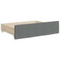 vidaXL Divano Letto Estraibile Cassetti Grigio Scuro 90x200cm Tessuto vidaXL Divano Letto Estraibile Cassetti Grigio Scuro 90x200cm Tessuto