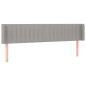 Testiera a LED Grigio Chiaro 183x16x78/88 cm in Tessuto Testiera a LED Grigio Chiaro 183x16x78/88 cm in Tessuto