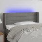 Testiera a LED Grigio Scuro 93x16x78/88 cm in Tessuto Testiera a LED Grigio Scuro 93x16x78/88 cm in Tessuto