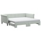 vidaXL Divano Letto Estraibile Materassi Grigio Chiaro 90x190 Velluto